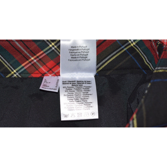 GOLFINO Women's Golf Red Tartan Check Slim Fit Skirt Skort Size 8 - Picture 6 of 7